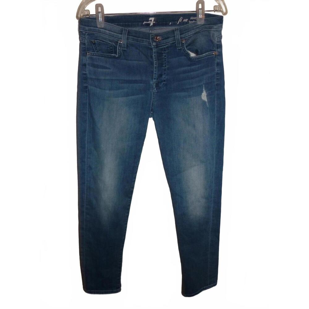 7‎ For All Mankind Women's Skinny Fit Jeans 30x28"